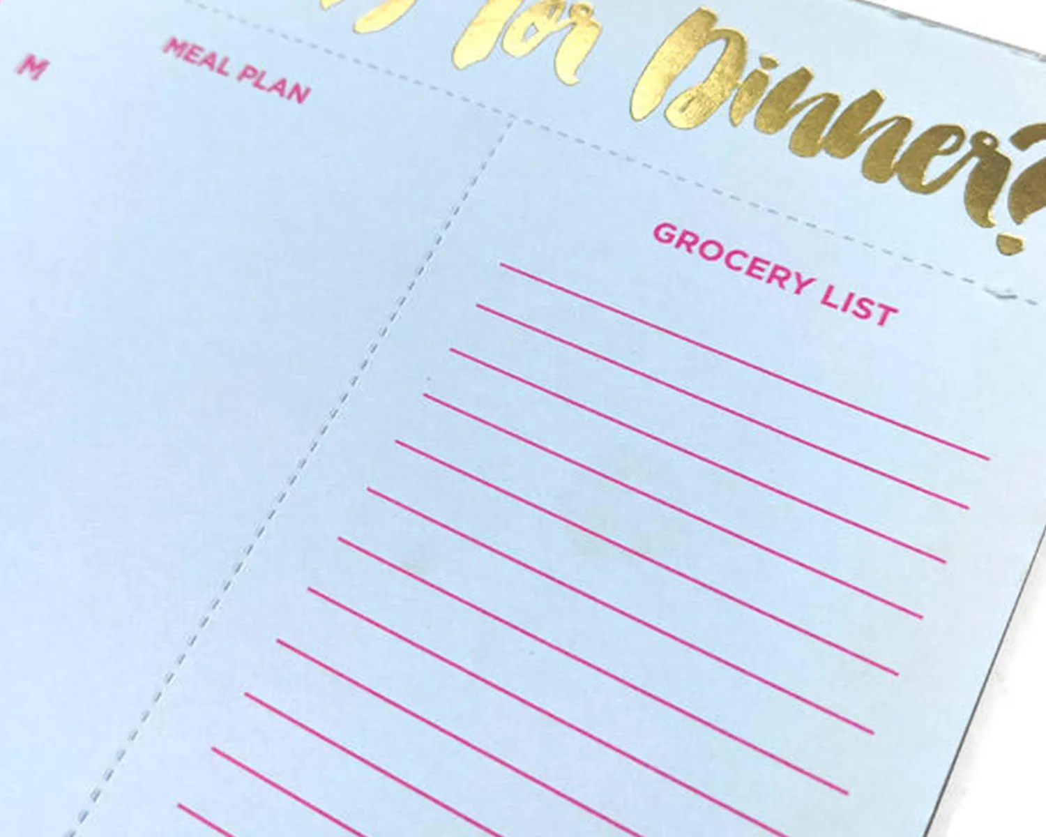 perforated line notepad