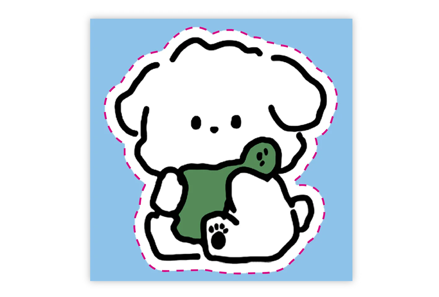 single kiss cut sticker