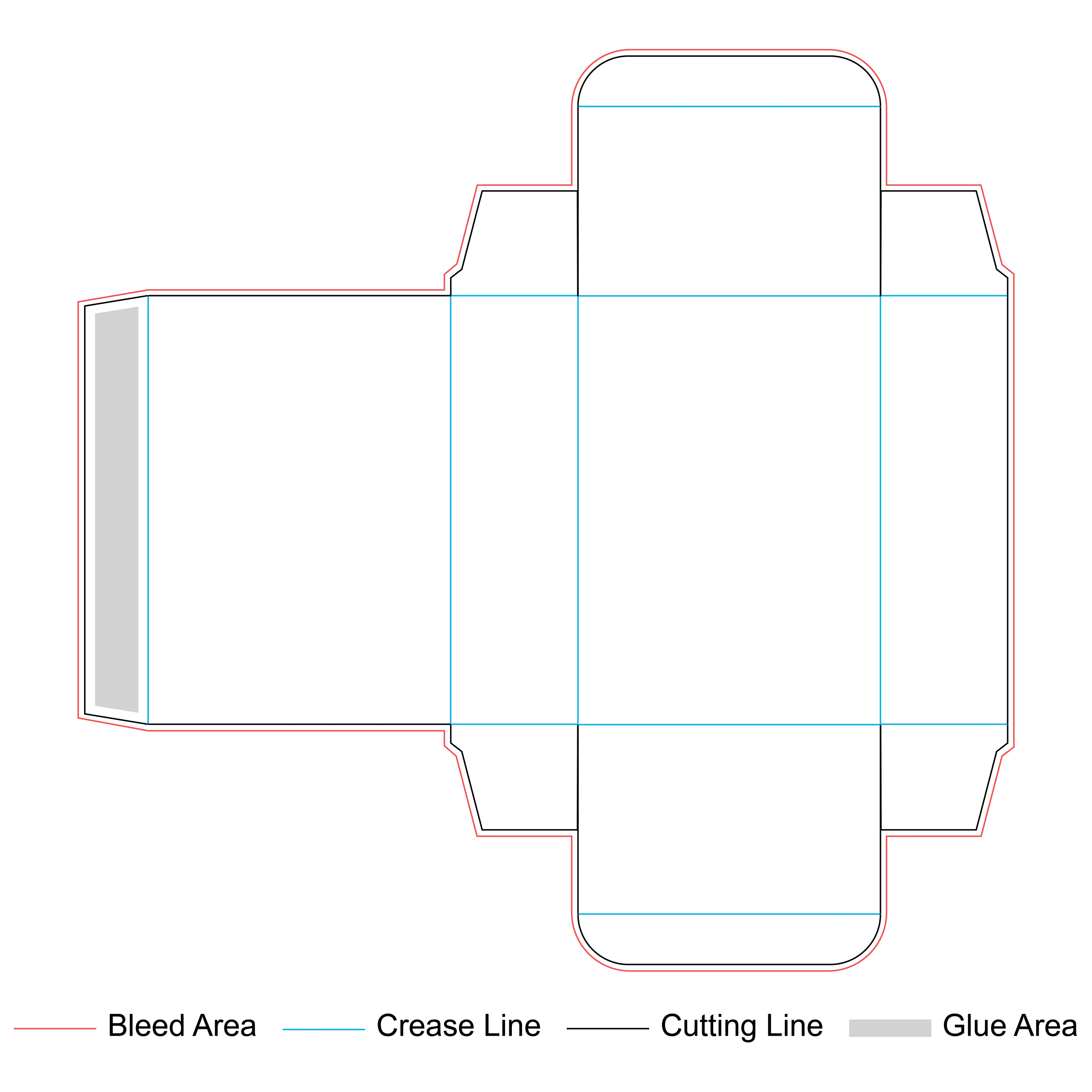 cardboard box dieline template