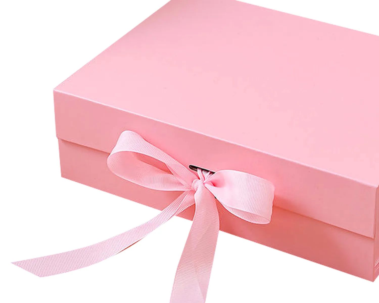rigid box with ribbon closure